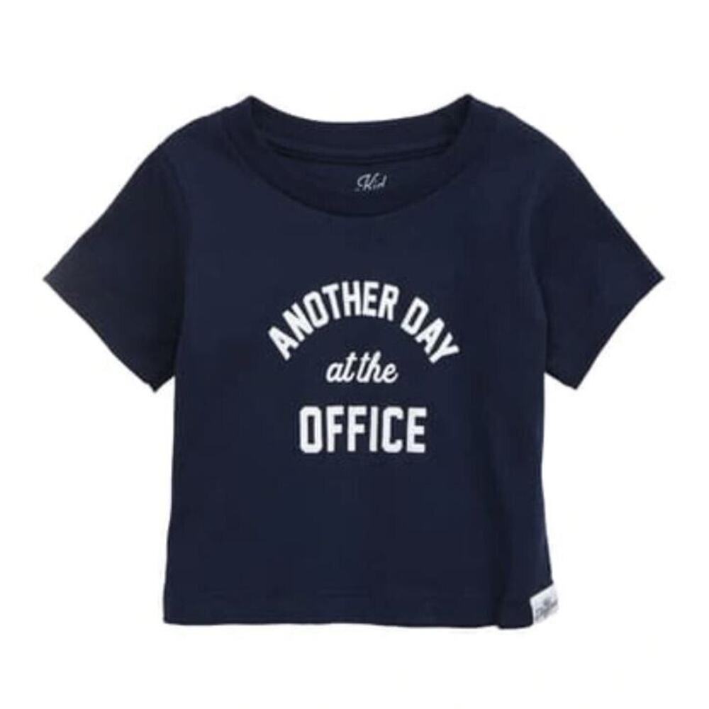Kid Dangerous Toddlers Another Day at the Office Graphic Tee Navy 6-12 Mths $22